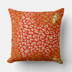 Retro Color Leopard Print Skin Kissen