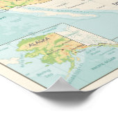 Retro Color Map of the World Poster (Ecke)