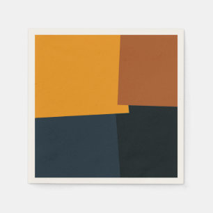 Retro Color Modern Geometric Pattern #9 Serviette