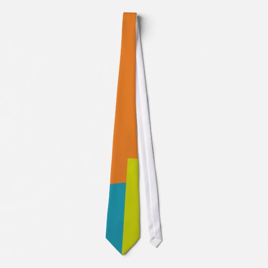 Retro Color Modernes geometrisches Muster Krawatte (Vorderseite)