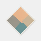 Retro Color Modernes geometrisches Muster Serviette (Ecke)