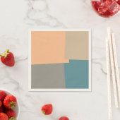 Retro Color Modernes geometrisches Muster Serviette (Beispiel)