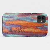 Retro Color Wood Grain Textur Case-Mate iPhone Hülle (Rückseite (Horizontal))