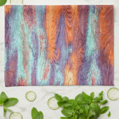 Retro Color Wood Grain Textur Geschirrtuch (Gefaltet)