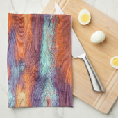 Retro Color Wood Grain Textur Geschirrtuch (Viertel Falte)
