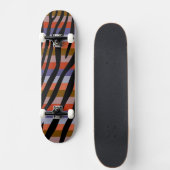 Retro Color Zebra Stripe Muster 6 Skateboard (Vorne)