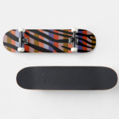 Retro Color Zebra Stripe Muster 6 Skateboard (Horizontal)