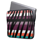 Retro Color Zebra Stripe Pattern 16 Laptopschutzhülle (Vorderseite Links)