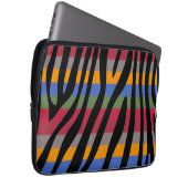 Retro Color Zebra Stripe Pattern 8 Laptopschutzhülle (Vorne Rechts)