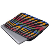 Retro Color Zebra Stripe Pattern 8 Laptopschutzhülle (Vorne Knopf)