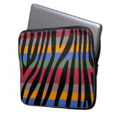Retro Color Zebra Stripe Pattern 8 Laptopschutzhülle (Vorderseite Links)