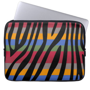 Retro Color Zebra Stripe Pattern 8 Laptopschutzhülle