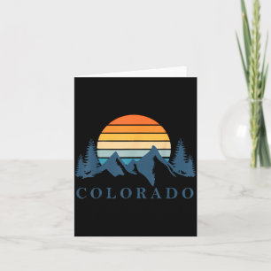 Retro Colorado Berg Camping Wandern Sommer Karte