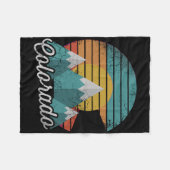 Retro Colorado Berge Zuhause Liebe Familienurlaub Fleecedecke (Vorderseite (Horizontal))