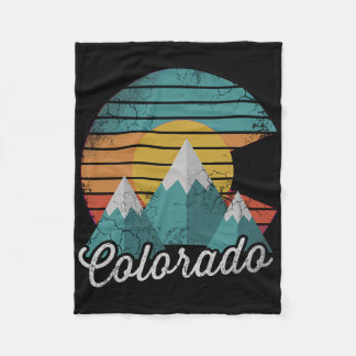 Retro Colorado Berge Zuhause Liebe Familienurlaub Fleecedecke