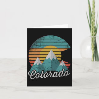 Retro Colorado Berge Zuhause Liebe Familienurlaub Karte