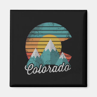 Retro Colorado Berge Zuhause Liebe Familienurlaub Magnet