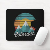 Retro Colorado Berge Zuhause Liebe Familienurlaub Mousepad (Mit Mouse)