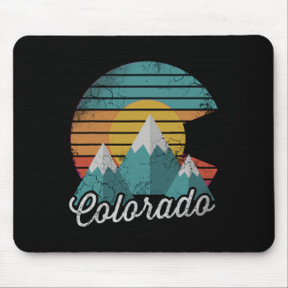 Retro Colorado Berge Zuhause Liebe Familienurlaub Mousepad