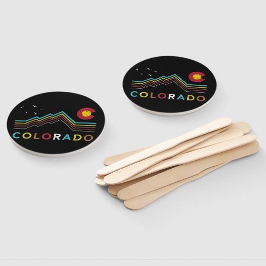 Retro Colorado Flag Rocky Mountain Souvenir Fächer (Non-assembled)