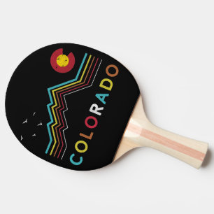 Retro Colorado Flag Rocky Mountain Souvenir Tischtennis Schläger