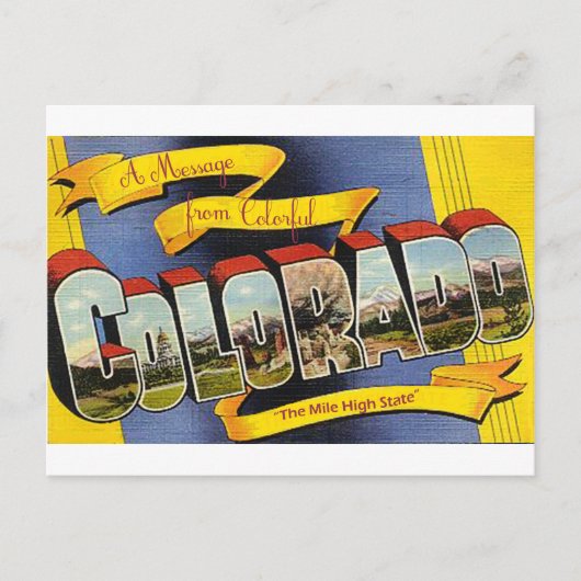 Retro Colorado Postkarte (Vorderseite)