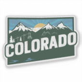 Retro Colorado Sticker (Vorderseite)