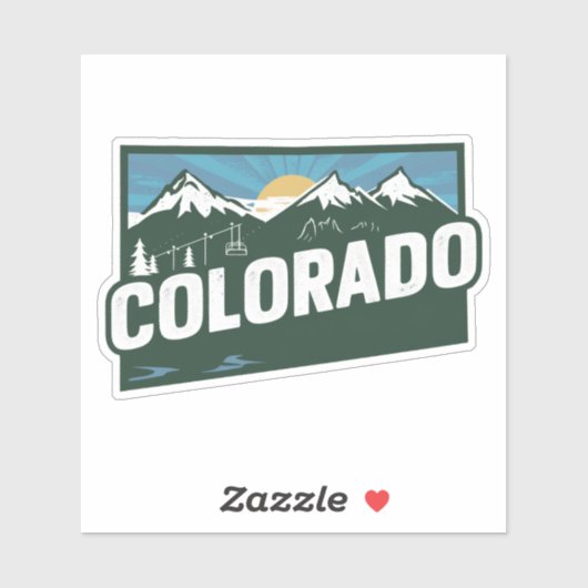 Retro Colorado Sticker (Blatt)