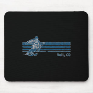 Retro Colorado Vintage Vail Skifahren T-Shirt Mousepad