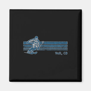 Retro Colorado Vintage Vail Skifahren Tee Magnet