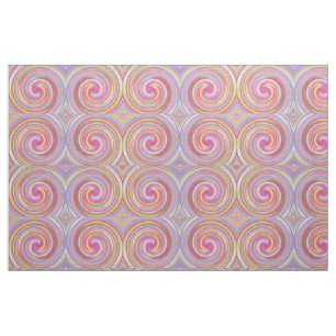 Retro Colored Drehung Abstrakt Art #22 Stoff