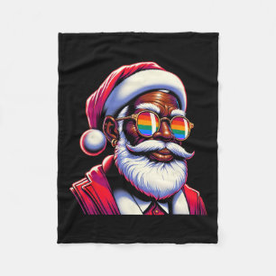Retro Colored Gay Santa Face Rainbow Sungles Chris Fleecedecke