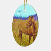 Retro Colored Horse Keramik Ornament (Links)