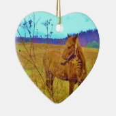 Retro Colored Horse Keramik Ornament (Rechts)