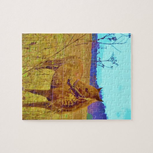 Retro Colored Horse Puzzle (Horizontal)