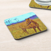 Retro Colored Horse Untersetzer (Linke Seite)