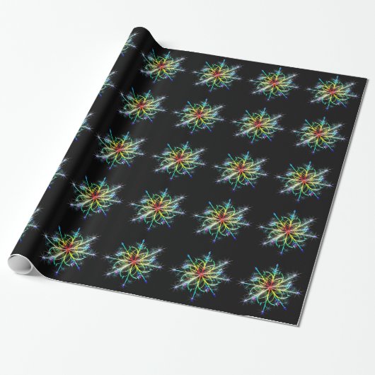 Retro Colored Star Geschenkpapier (Ungerollt)