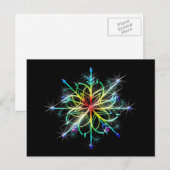 Retro Colored Star Postkarte (Vorne/Hinten)