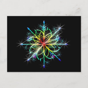 Retro Colored Star Postkarte