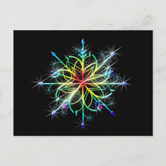 Retro Colored Star Postkarte (Vorderseite)