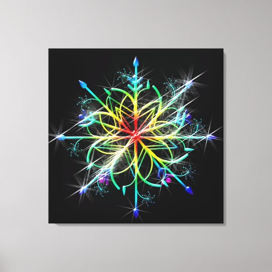 Retro Colored Star Wall Leinwand (Vorderseite)