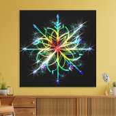 Retro Colored Star Wall Leinwand (Insitu (Wohnzimmer))