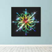 Retro Colored Star Wall Leinwand (Insitu (Holzboden))