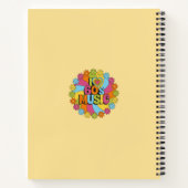 Retro Colorful 60s Music Inspired Design Notizblock (Rückseite)