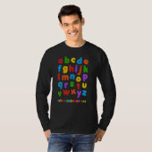 Retro Colorful Alphabet Abc Lower Case Kühlschrank T-Shirt (Vorne ganz)