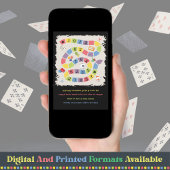 Retro Colorful Board Game Night Invitation Einladung