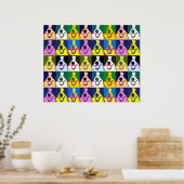 Retro Colorful Border Collie Pop Poster (Küche)