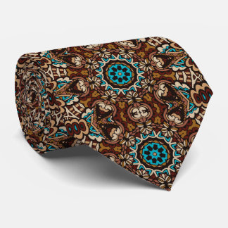 Retro Colorful Brown Custom Tie – Elegant Fashion Krawatte