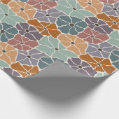 Retro Colorful Daisy Geschenkpapier (Ecke)