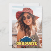 Retro Colorful Foto Graduation Party Einladung (Vorderseite)